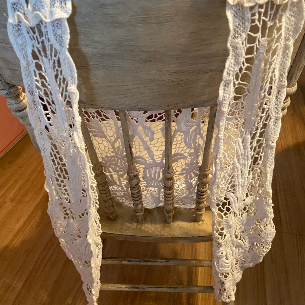 Boho cream crochet Scarf Vest